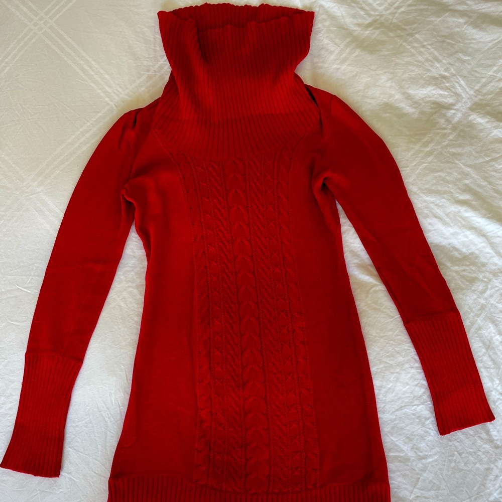 BCBG red sweater dress